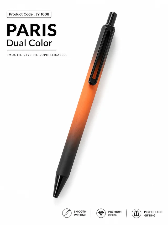 JY 1008 Paris Dual Colour orange/Black tiktik pen