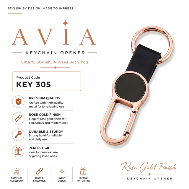 KEY 305 Rose gold opener keychain