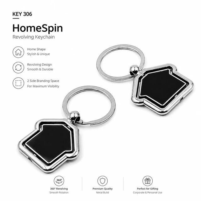 Key 306 Home revolving Keychain