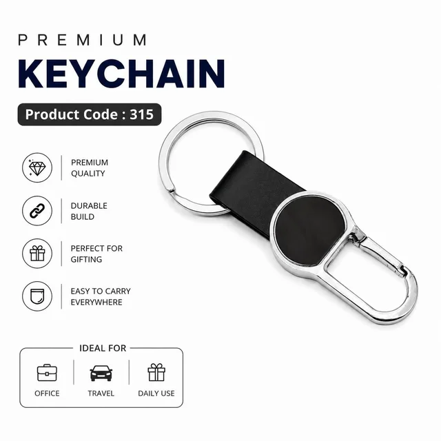KEY 315 Black hook opener keychain