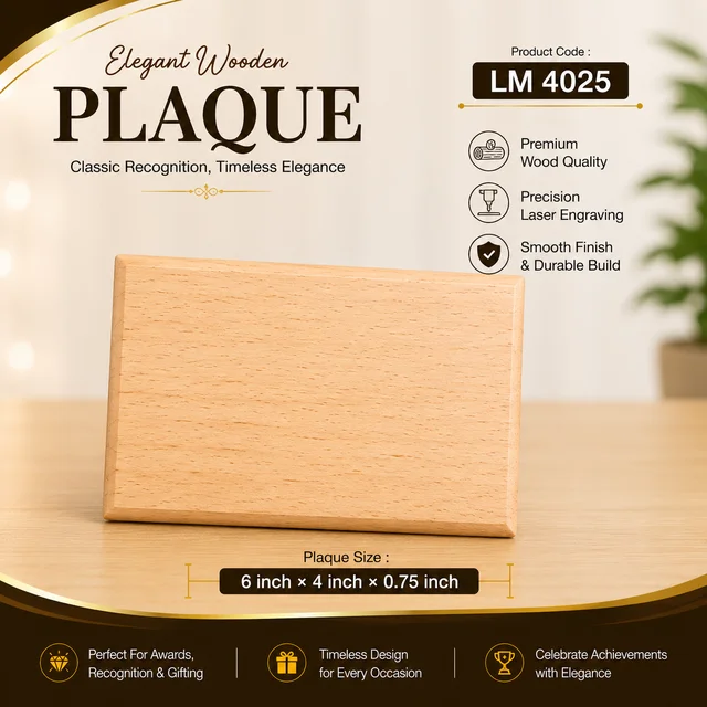LM 4025 Elegant Wooden Plaque