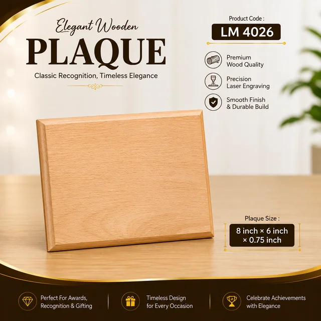 LM 4026 Elegant Wooden Plaque