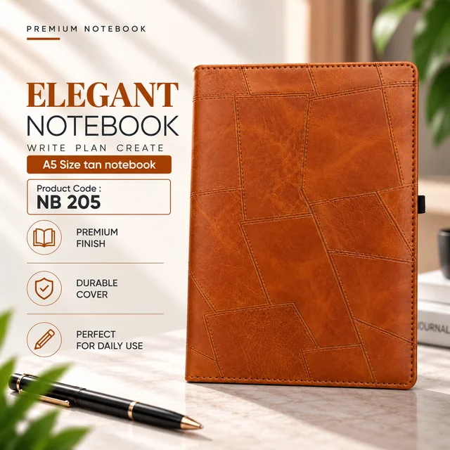 NB 205 A5 Size premium tan notebook