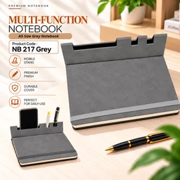 NB 217 Multifunction notebook with three colours in Black/Brown/Grey