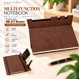NB 217 Multifunction notebook with three colours in Black/Brown/Grey