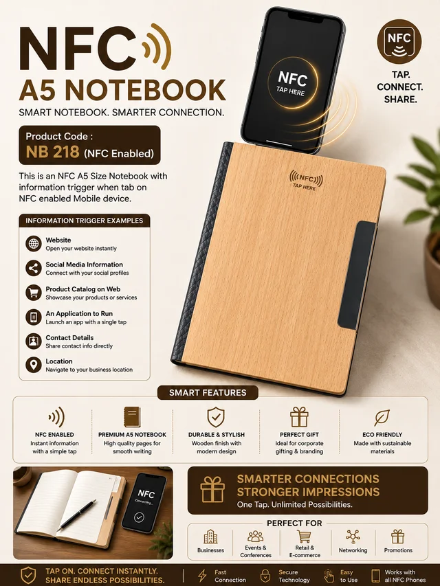 NB 218 NFC A5 Bamboo notebook