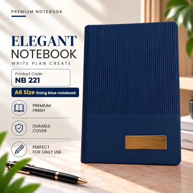 NB 221 A6 Lining blue notebook