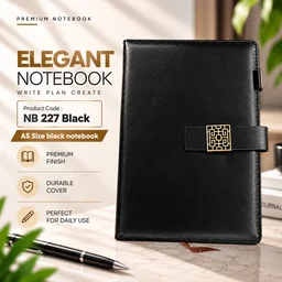 NB 227 Tan/Black Designer notebook