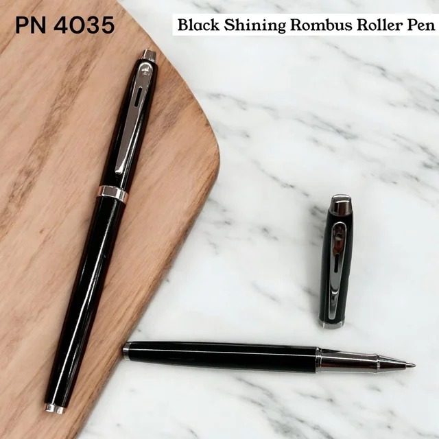 PN 4035 Black Shining Rombus Roller Pen