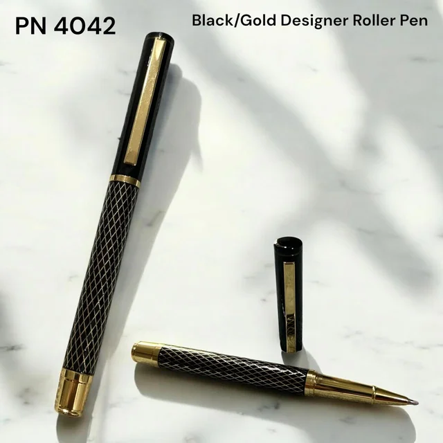 PN 4042 Black/gold designer roller pen