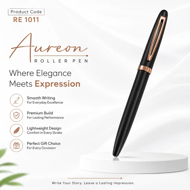 RE 1011 Mat Black Rose Roller pen