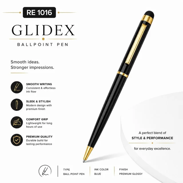 RE 1016  Black/gold Touch ball pen