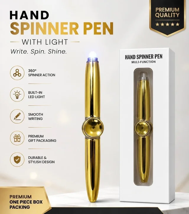 RE 1031 Gold Spinner With Light Pen