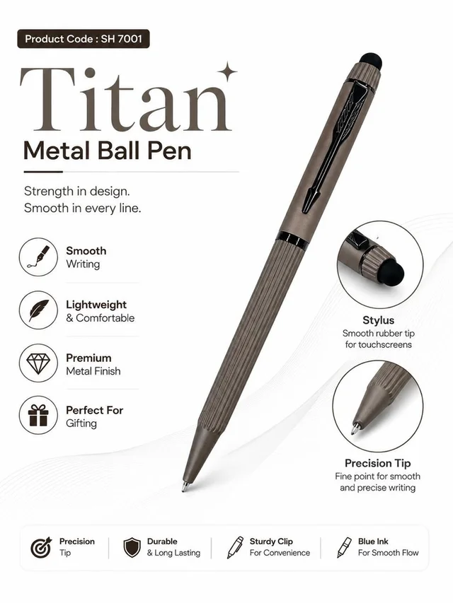 SH 7001 Grey Linera touch ball pen