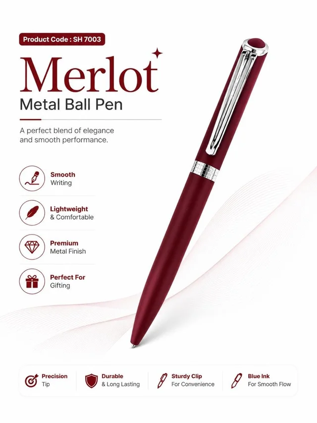 SH 7003 Marron cap cut bindi ball pen