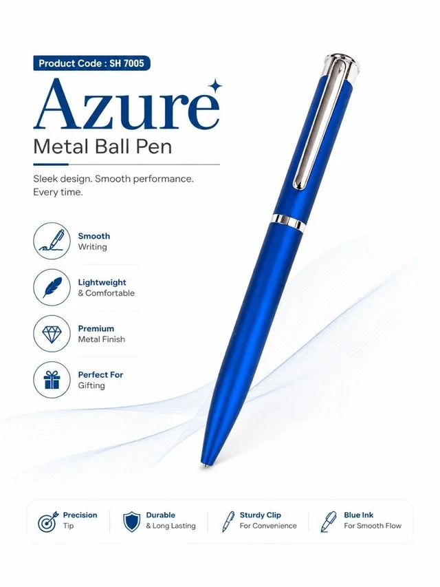 SH 7005 Blue velvet top CP ball pen