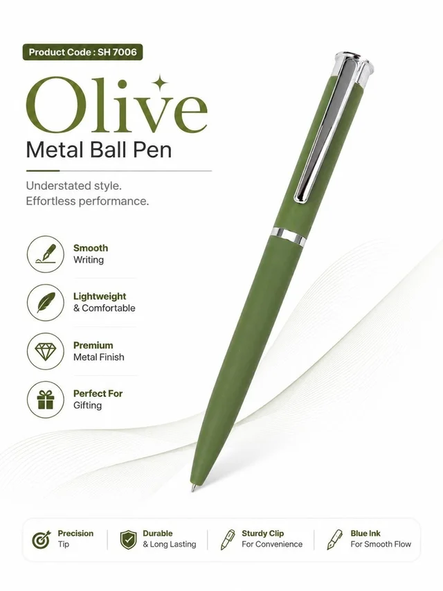 SH 7006 Light green top CP Ball pen