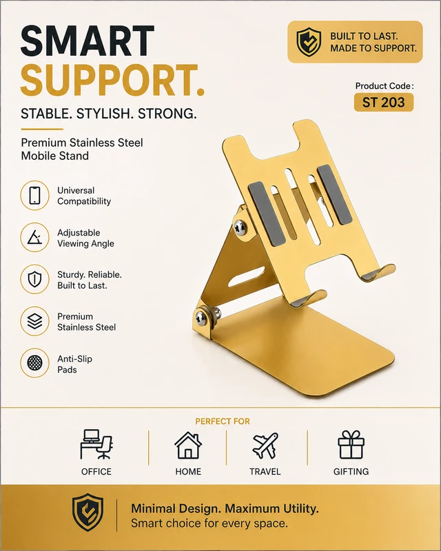 ST 203 Big flexi gold mobile stand