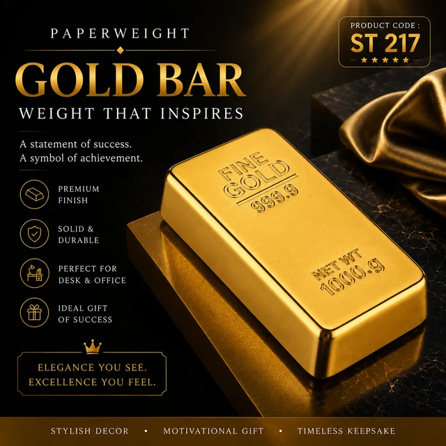 ST 217 Gold Biscuit Paperweight 