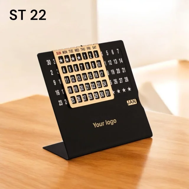 ST 22 Black Small 4*4 inch Perpetual Table Calendar