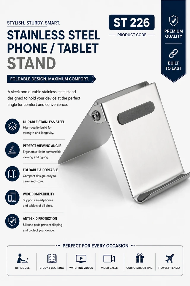 ST 226 Steel Mirror Mini Pocket mobile stand