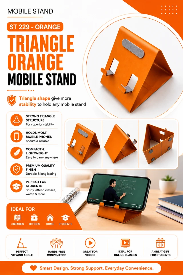 ST 229 Pyramid Orange mobile stand 