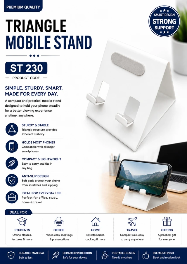ST 230 Pyramid white mobile stand