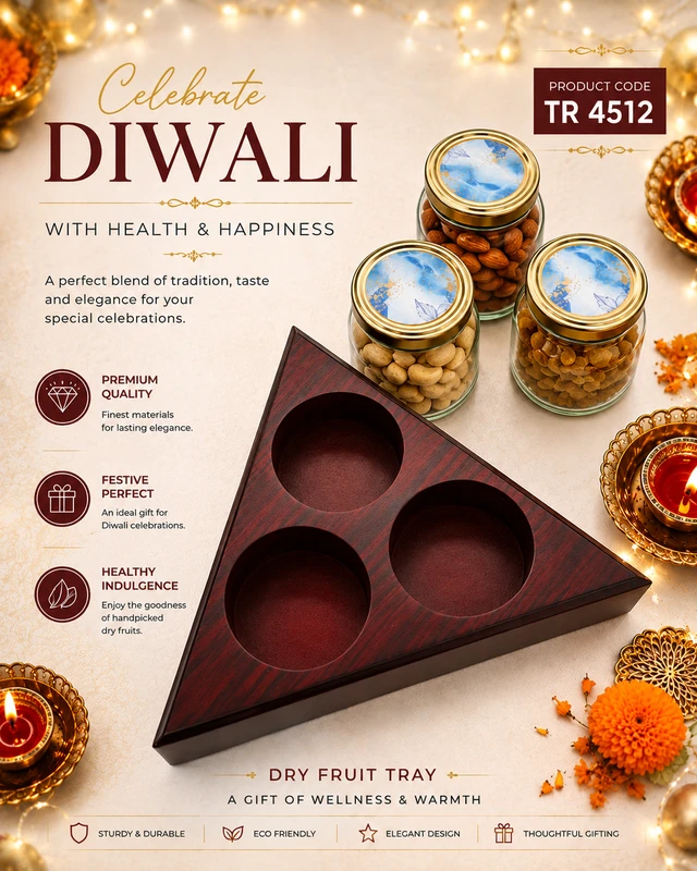 TR 4512 - Dry Fruit Try with 3 Jars