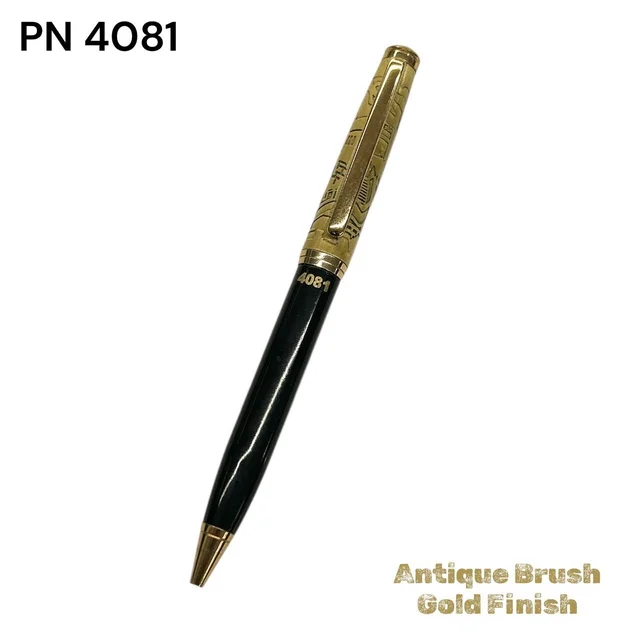 PN 4081 Antique brush Gold finish roller pen