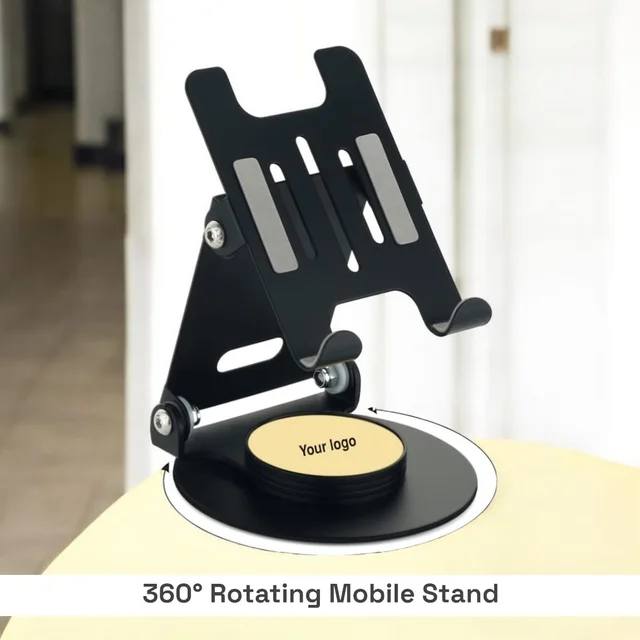 ST 53 (360 degree Rotating Double Foldable Mobile cum Tablet Stand)