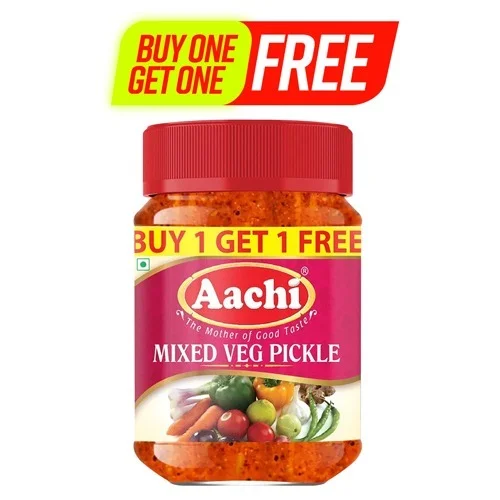 Aachi Mixed Vegetables Pickle Buy 1 Get 1 Free, காய்கறி கலந்த ஊறுகாய் - 100 g
