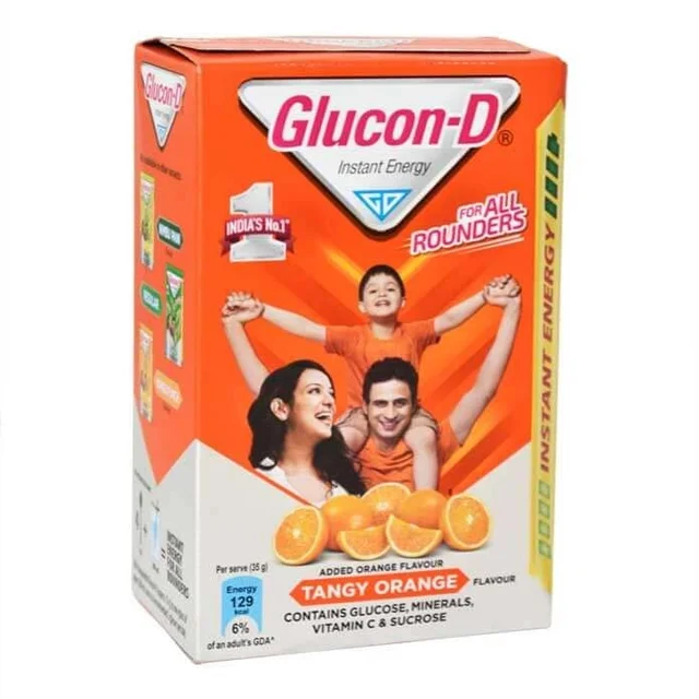 Glucon-D Instant Energy Health Drink Tangy Orange (Glucon -D water bottle free) - 1 Kg