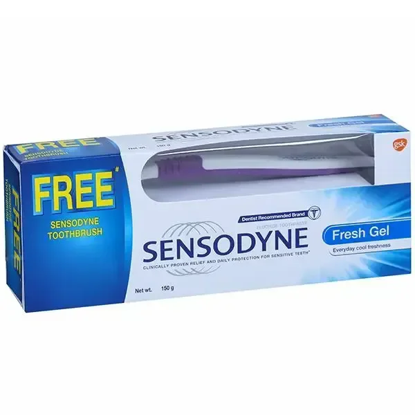 Sensodyne SENSODYNE Fresh Gel Toothpaste (Free Rs.65 Worth Toothbrush) - 150 g