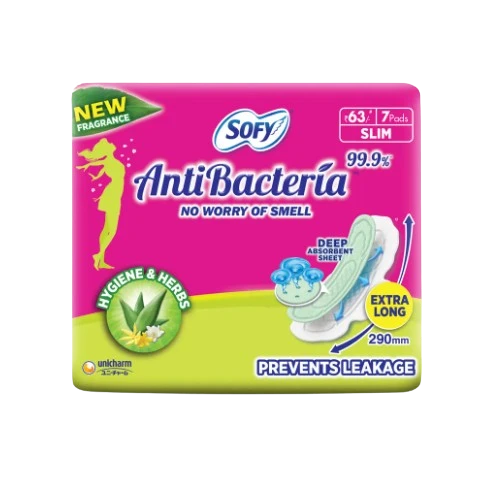 Sofy Body Fit AntiBacteria XLSanitary Napkins (Pack of 7 Pads)