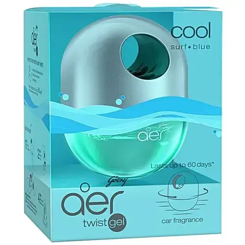 Godrej Aer Twist Gel Car Fragrance Cool Surf Blue - 45g