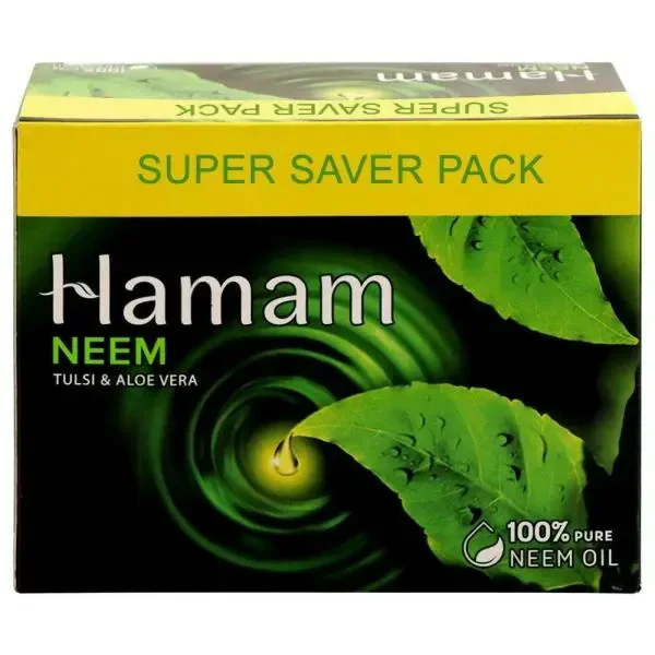 Hamam Neem Tulsi & Aloe Vera Soap 150 g (Pack of 3) - 450g