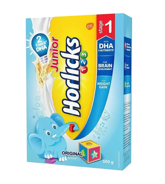 Junior Horlicks Vanilla Flavoured Nutritional Malt Based Powder Pouch - 400g