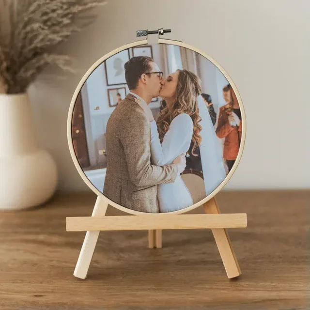 Embriodery photo hoop personalised gift