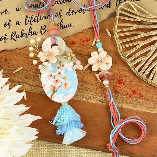 Cherry Blossom Lumba Rakhi