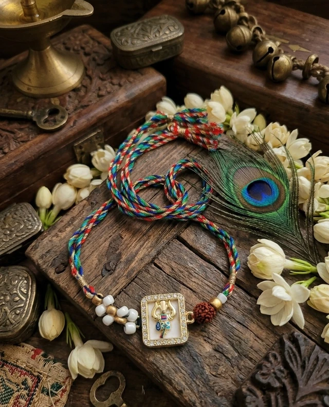 Trishul Rudraksh Rakhi 