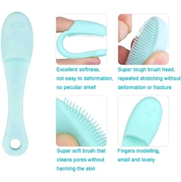 Silicon Face scrubber (Set Of 2) - Red