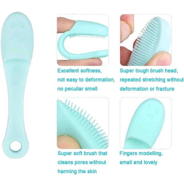 Silicon Face scrubber (Set Of 2) - Red
