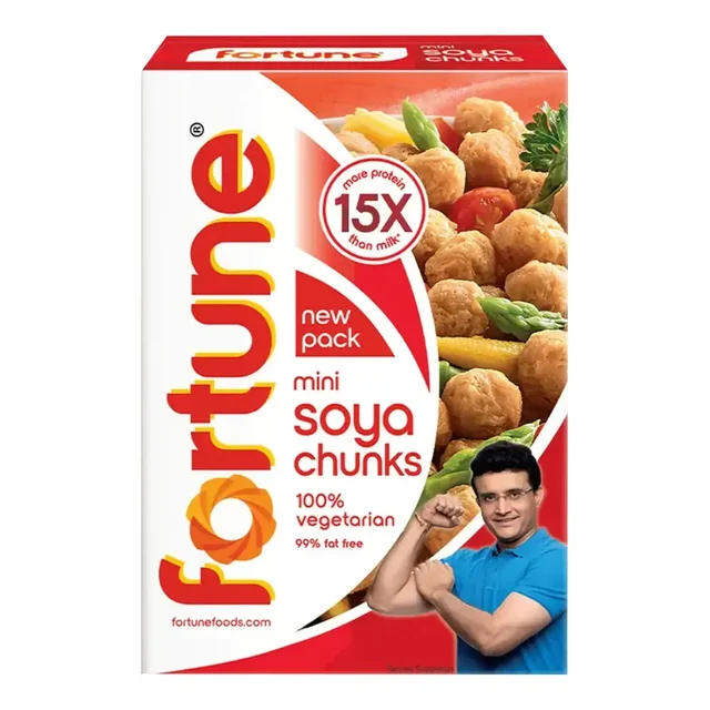 Fortune Mini Soya Chunks 200 gm, More Protein 15X Than Milk, 100% Vegetarian 99% Fat Free