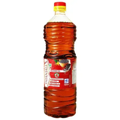 Patanjali Kachi Ghani Mustard Oil 1 L (Bottle) - 1L