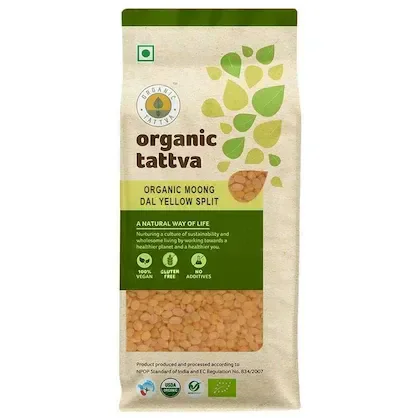 Organic Tattva Yellow Moong Dal 1 kg - 1kg