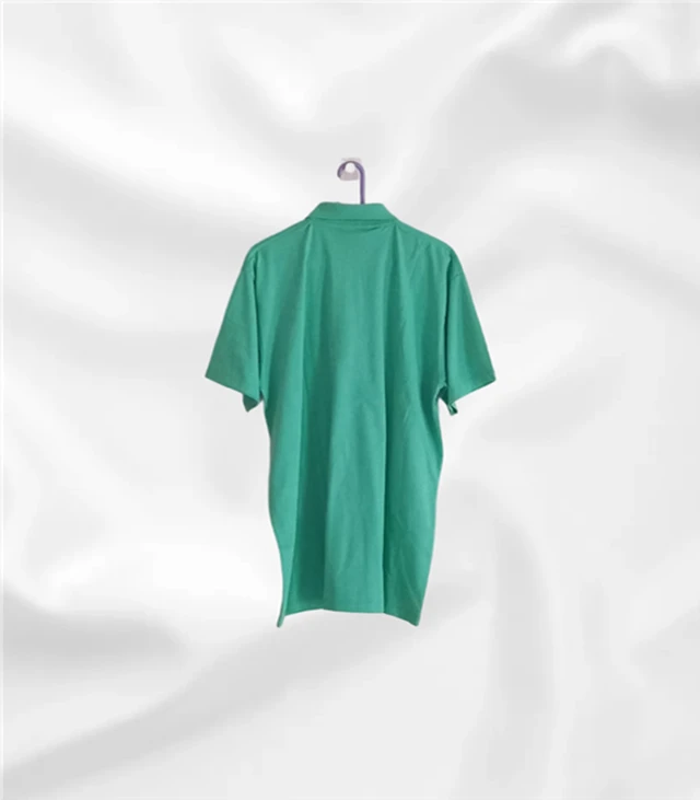 Rigga 2150 Soft mulmul cotton tshirt with pocket / collar neck - 48, Green