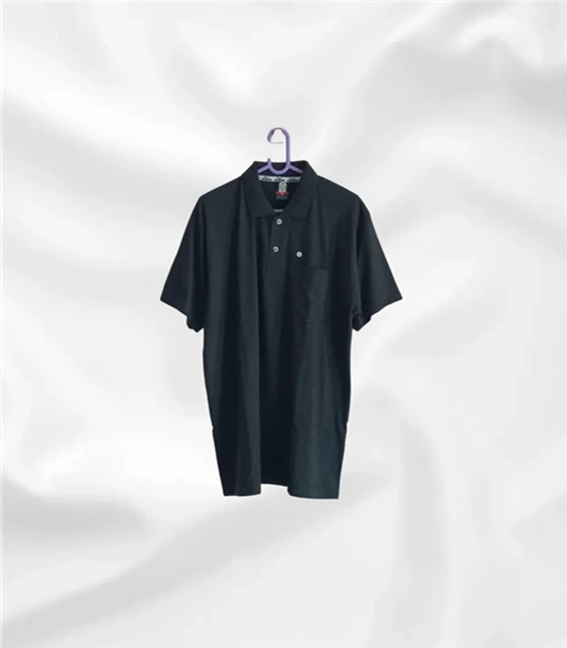 Soft mulmul cotton tshirt with pocket / collar neck