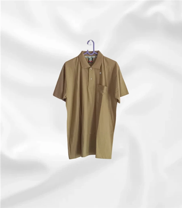 Soft mulmul cotton Tshirt with pocket / collar neck