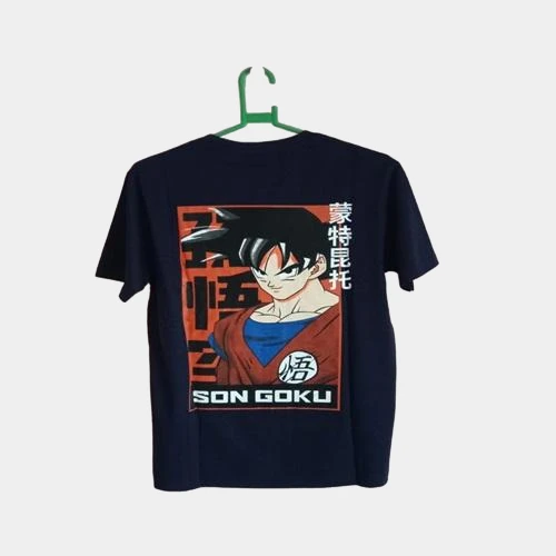 Soni Brothers 1750 ANIME BACK PRINTED TSHIRTS / NARUTO GOKU BACK PRINTED TSHIRT - 38 - S, Black