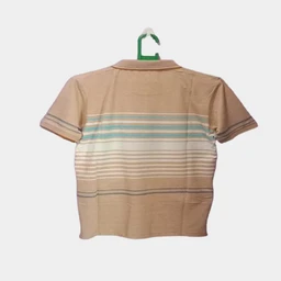 COLLAR TSHIRTS WITH POCKET - 38 - S, Light brown